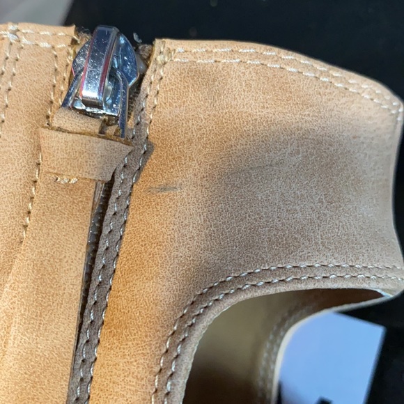 DV By Dolce Vita Women’s Taupe Tan Open Toe Bootie Wedges - Comes with Box - Picture 6 of 12